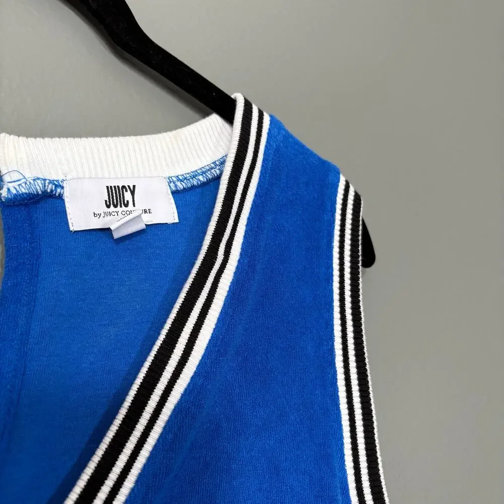 Juicy Couture NWT Blue French Terry Y2K Shorts Romper - 2X - Women's Plus Size